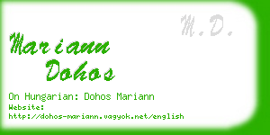 mariann dohos business card